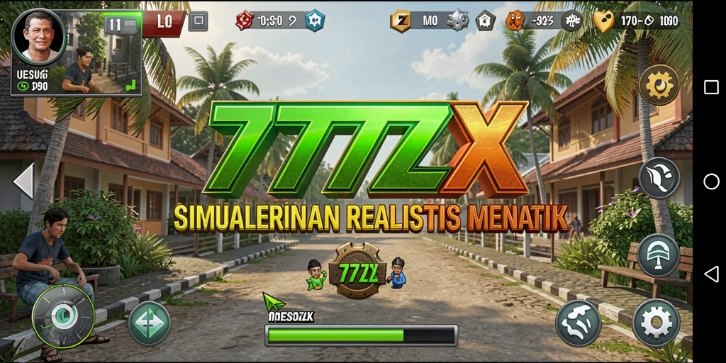 Tampilan gameplay menarik dari 777ZX dengan elemen simulasi yang realistis.