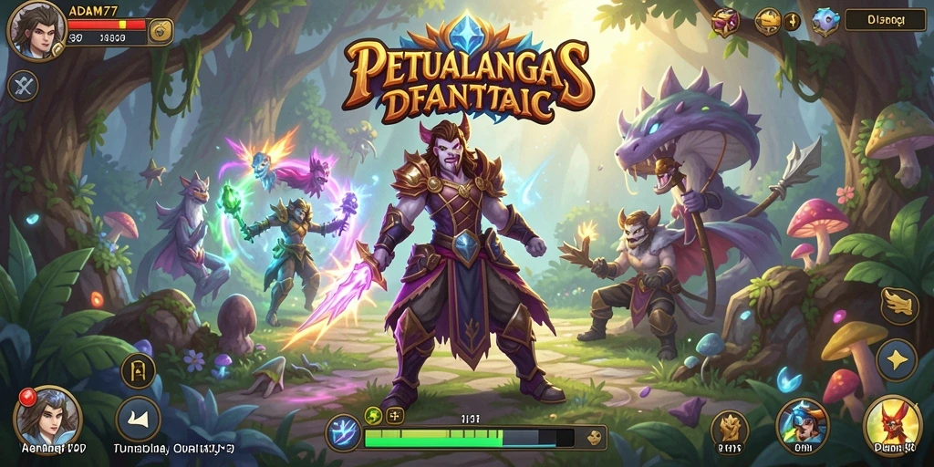Tampilan gameplay dalam ADAM77 yang menakjubkan dan penuh aksi.