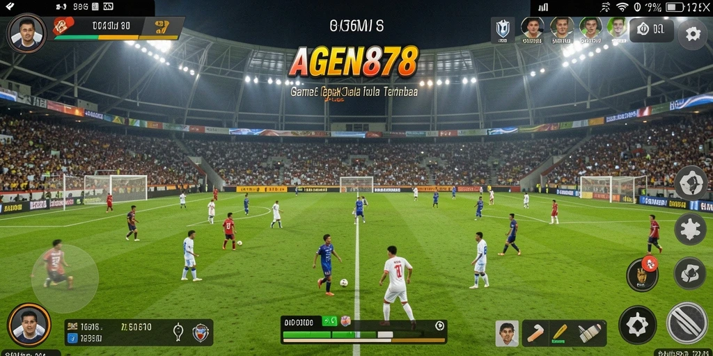 Tampilan gameplay sepak bola yang mendebarkan di AGEN878.