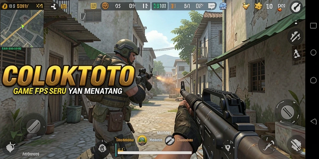 Tampilan gameplay COLOKTOTO dengan aksi tembak-menembak yang intens.