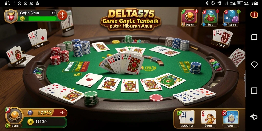Tampilan seru gameplay Gaple di DELTA575 yang mengasyikkan.