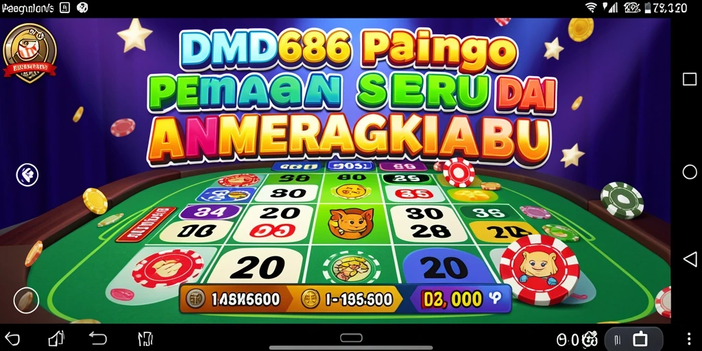 Screenshot DMD686 menampilkan gameplay Bingo yang seru dan interaktif.
