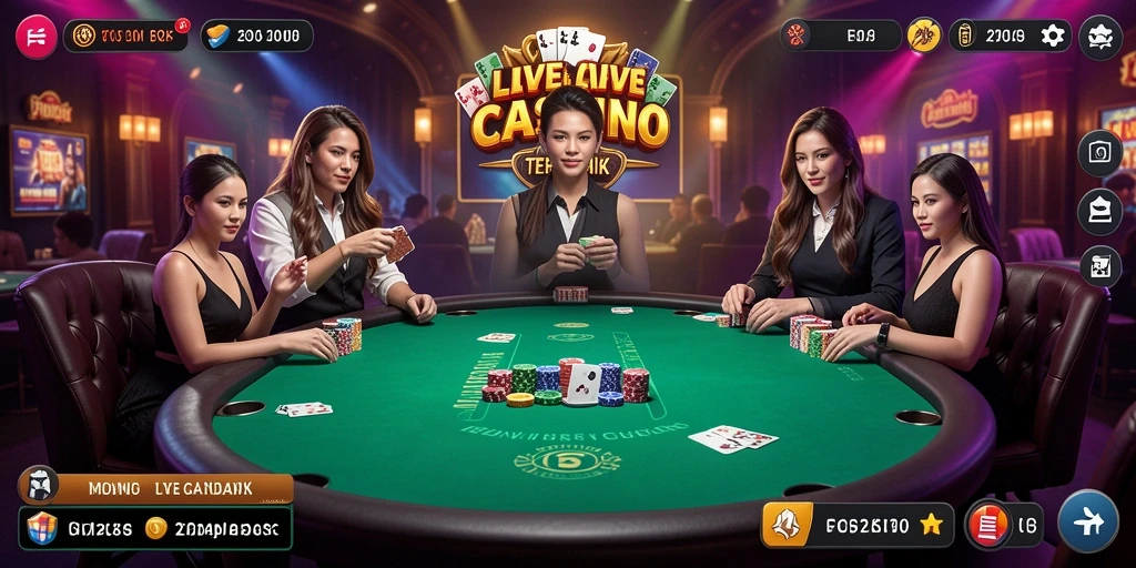 Tampilan screenshot F08 menunjukkan pengalaman Live Casino yang nyata.