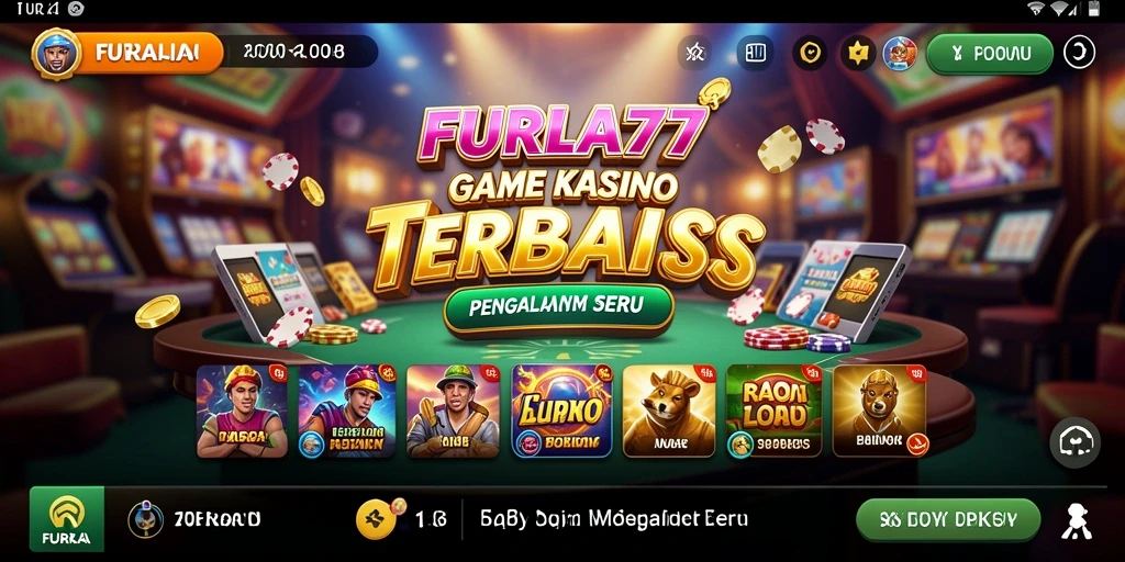 Tampilan gameplay menarik dari FURLA77 dengan suasana Kasino.