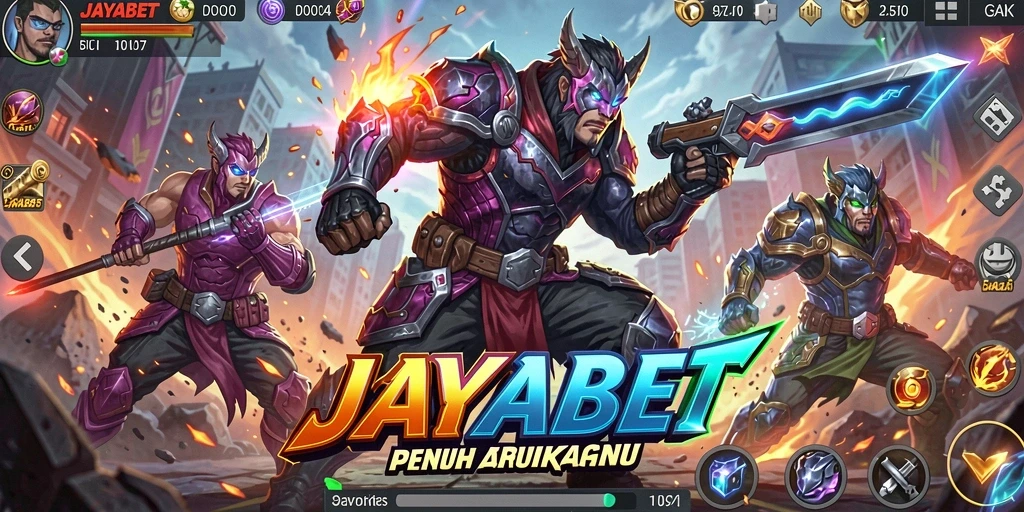 Tampilan utama gameplay yang dinamis dalam JAYABET.