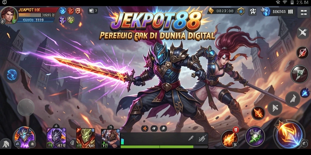 Gameplay JEKPOT88 yang seru dan menegangkan dalam pertarungan.