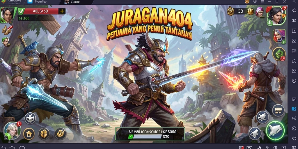 Tampilan menakjubkan dari gameplay petualangan JURAGAN404.
