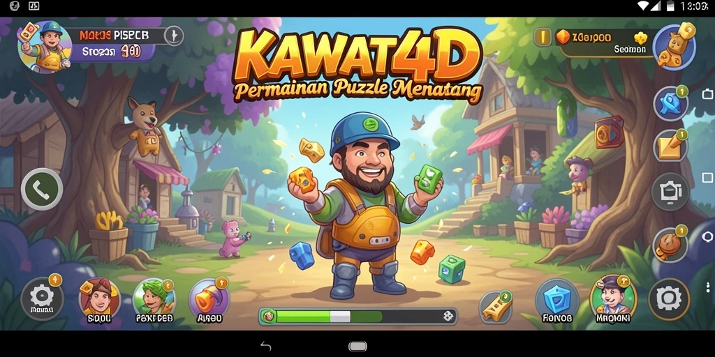 Screenshot gameplay KAWAT4D menampilkan tantangan Puzzle yang menarik.
