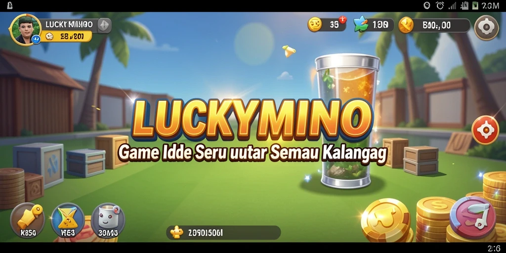 Tampilan menarik dari gameplay LUCKYMINO yang seru dan menghibur.