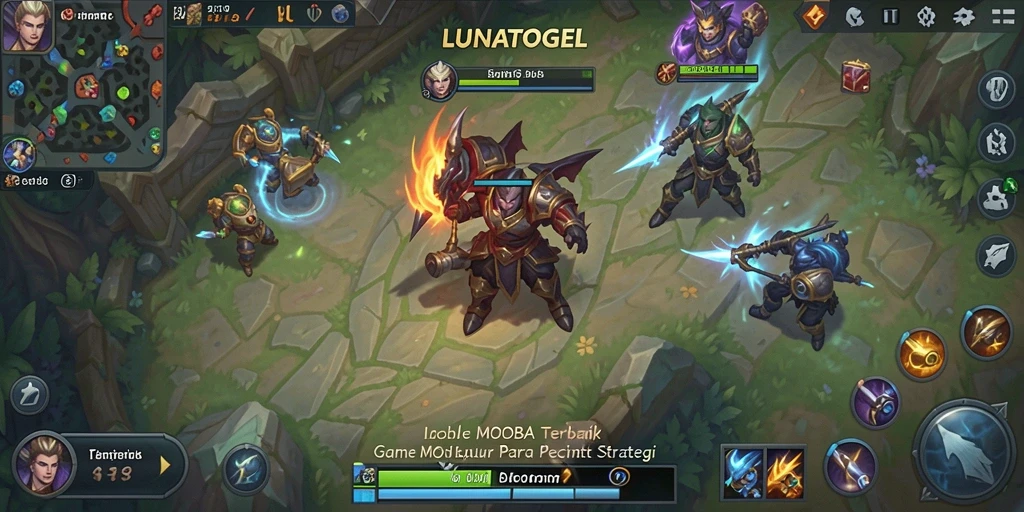 Tampilan seru dari gameplay LUNATOGEL yang memukau.