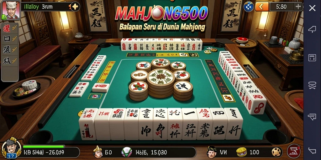 Tampilan gameplay seru dan kompetitif di MAHJONG500.