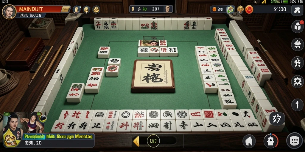 Screenshot gameplay MAINDUIT menampilkan momen menyenangkan dalam bermain Mahjong.