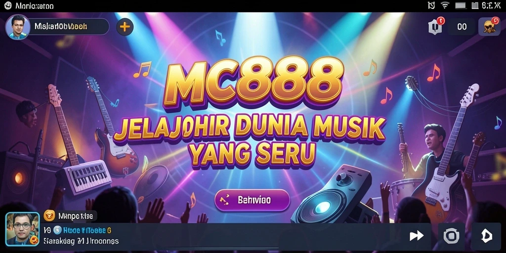 Gameplay MC888 yang seru dengan berbagai lagu musik.