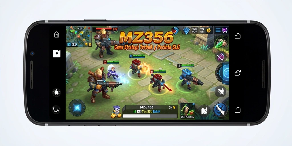Screenshot gameplay MZ356 dengan pertarungan strategi yang intens.