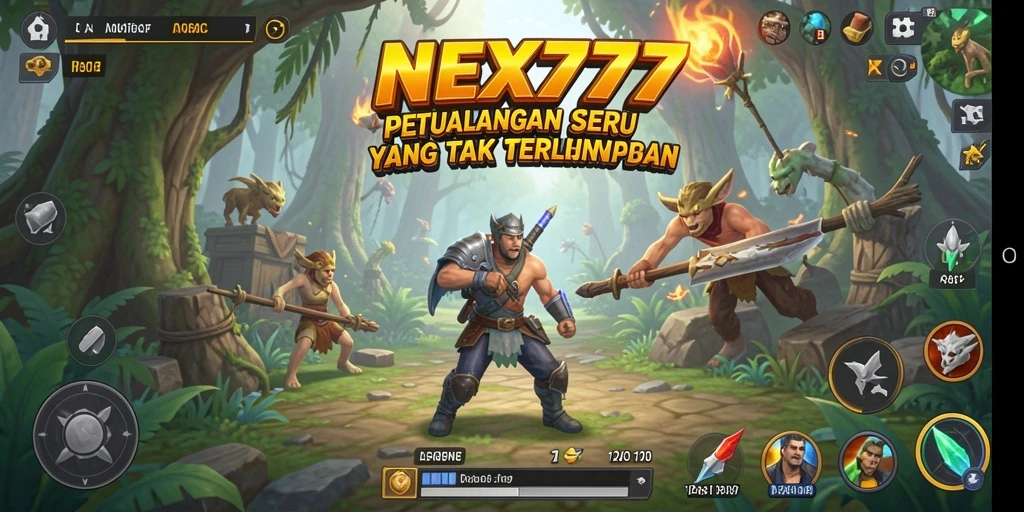 Tangkapan layar utama NEX777 yang menunjukkan serunya gameplay petualangan.