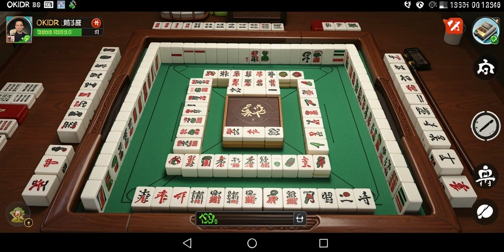 Tampilan menarik dari permainan Mahjong di OKIDR.