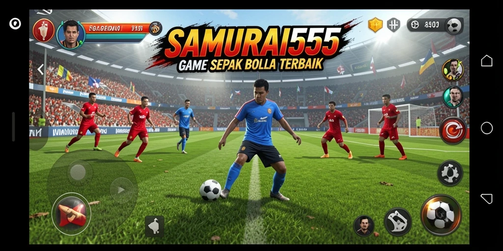 Tampilan menarik dari gameplay <strong>SAMURAI555</strong> yang penuh aksi sepak bola.
