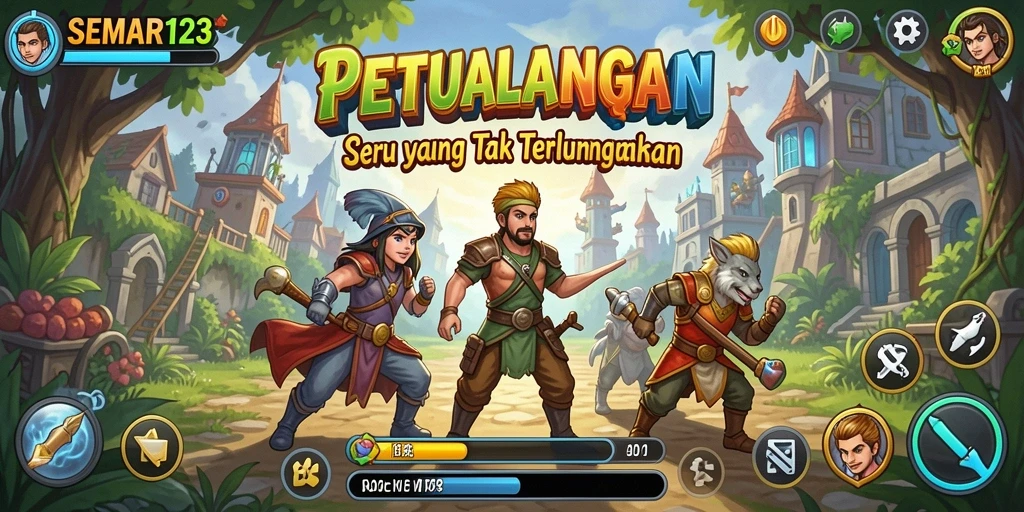 Tampilan gameplay SEMAR123 menunjukkan aksi seru dalam petualangan epik.