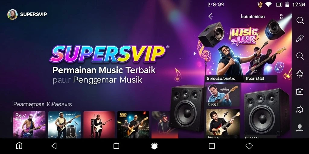 Tampilan screenshot utama gameplay SUPERSVIP yang penuh warna dan interaktif.