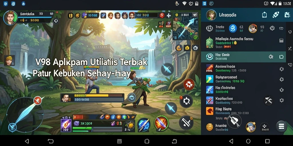 Tampilan antarmuka V98 yang intuitif dan menarik.